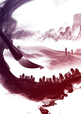 装饰毛笔图片_装饰毛笔素材_装饰毛笔模板免费下载-六图网