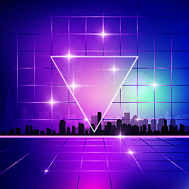 时尚迪斯科派对海报矢量背景