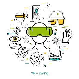 虚拟世界卡通高清矢量素材