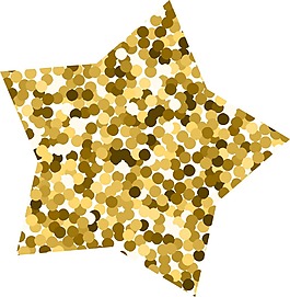 抽象彩色五角星元素