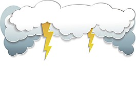 抽象白色云朵元素