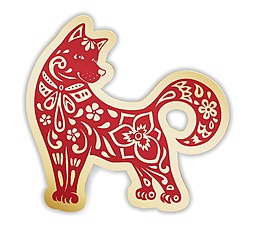 手绘狗年剪纸元素