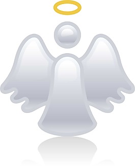 抽象白色翅膀元素