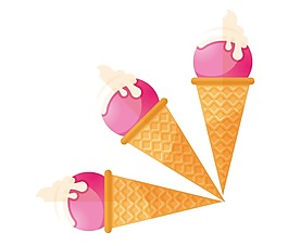 手绘冰淇淋元素