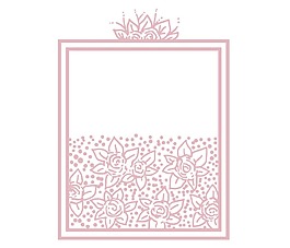 清新粉色花纹元素