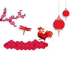 中国风春节灯笼元素