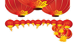 中式喜庆灯笼元素