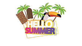 椰子树冰棒夏日字体图片