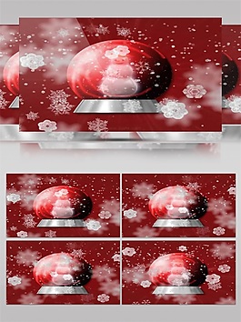 红色喜庆球圣诞节视频素材