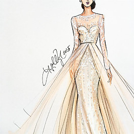 时尚婚纱礼服设计图