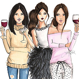 三款时尚女装设计图