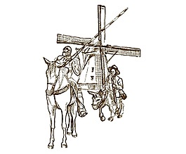 创意手绘骑马士兵png元素