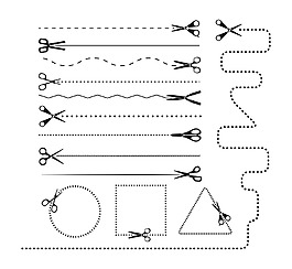 简约创意剪刀线条png元素
