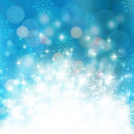 梦幻雪花矢量背景图
