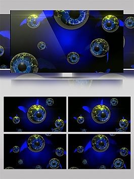 蓝色球体高清视频素材