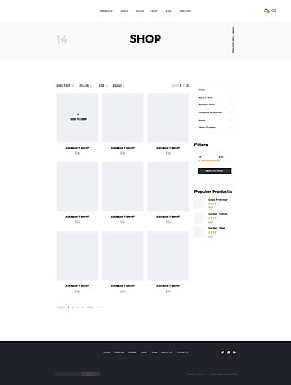 创意机构投资组合商店应用页面PSD模板