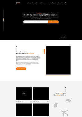 黑色大气精美的企业电子科技网站首页设计