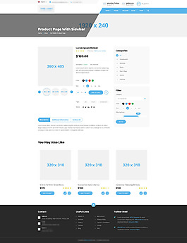 电商商城购物网站模板之产品规格详情