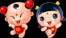 金童玉女招财招福