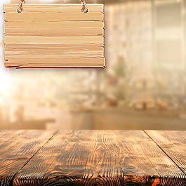 木纹厨房电器主图背景设计