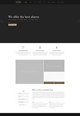 大气精美的企业电子响应式网站模板首页