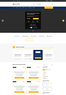 简洁的企业电子科技网站模板首页分层psd