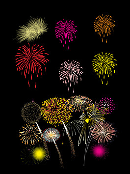 喜庆迎新年烟花素材合集