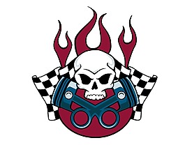 卡通骷髅头标志png元素