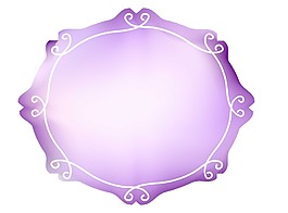 卡通紫色花纹装饰框png元素