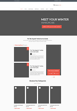 时尚经典购物网主页免费模板