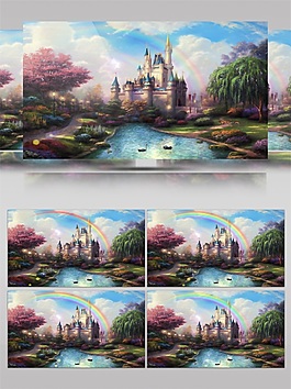 桃花源高清视频素材