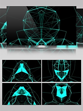 蓝色光束光球视频素材