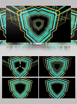 蓝色光束盾牌视频素材