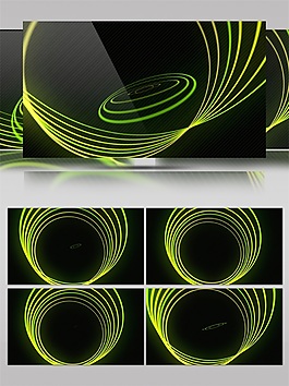 黄色动感光波视频素材