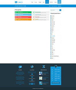 蓝色精美的企业医院医疗网站之特征信息框