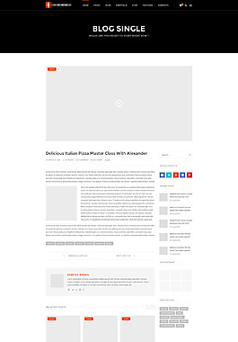 餐饮美食外卖网站模板之博客个人主页详情