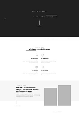 白色简约设计网站主页