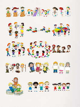 卡通可爱儿童素材