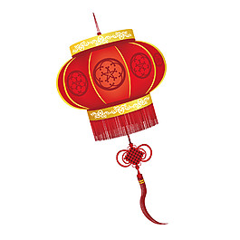 喜庆红色中国风灯笼节日元素