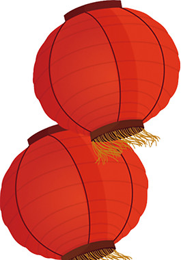 喜庆大红灯笼PNG