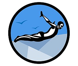 卡通跳水运动员png元素