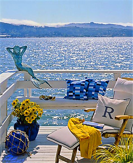 海景阳台植物装修效果图