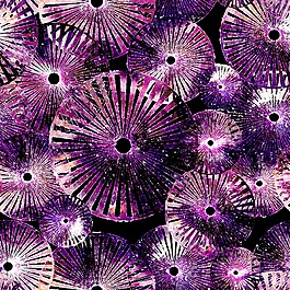 手绘炫彩圆扇背景图png透明素材