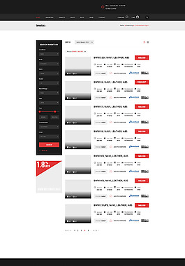 精美格局网页界面PSD模板