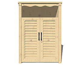 棕色家具鞋柜子su模型综合效果图