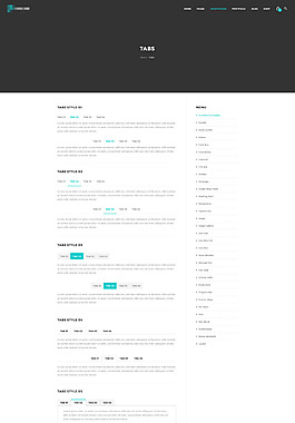 科技商务电子网站模板之网页标签提示