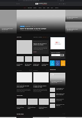 黑色精美的国外企业科技商务网站首页