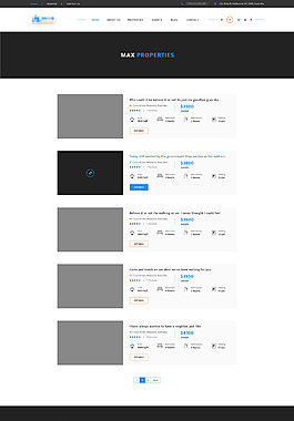 蓝色的企业电子科技网站模板之工作产品中心