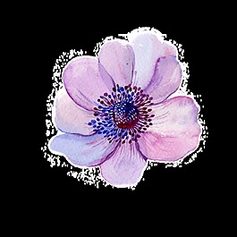 手绘小数民族衣服花朵png透明素材