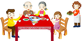 中式春节年夜饭元素